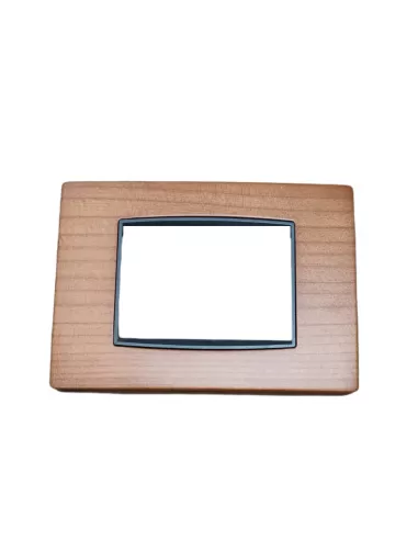 Vimar 20653.36 Klassischer 3-Modul-Teller aus amerikanischer Kirsche